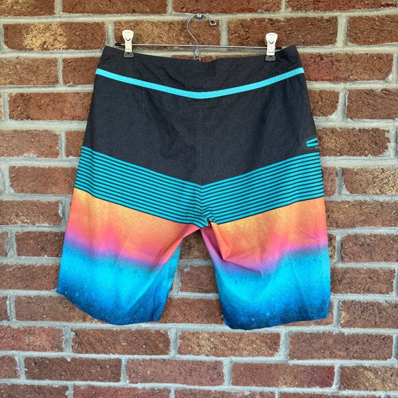 Quiksilver Trunks Boardshorts * Size 30 * Blue Pink Orange - Picture 7 of 8
